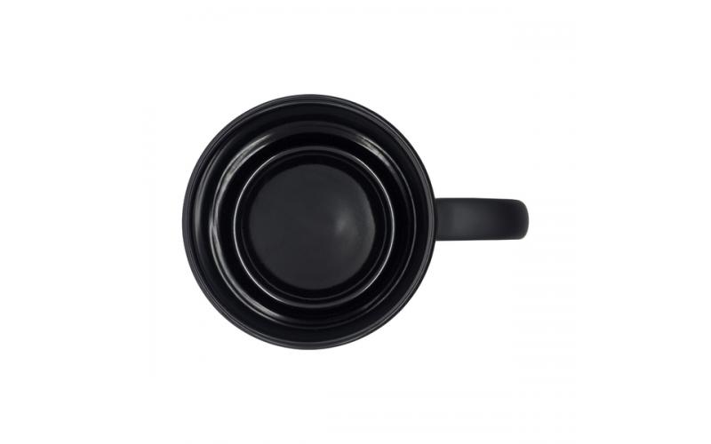 Kubek ceramiczny Velluto 350 ml, czarny