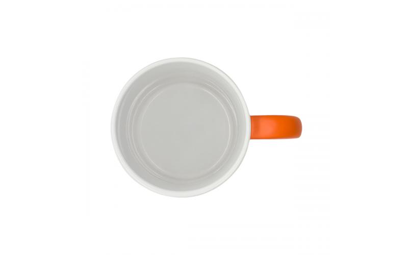 Kubek ceramiczny Velutti 350 ml, pomarańczowy
