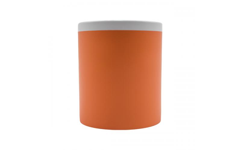 Kubek ceramiczny Velutti 350 ml, pomarańczowy