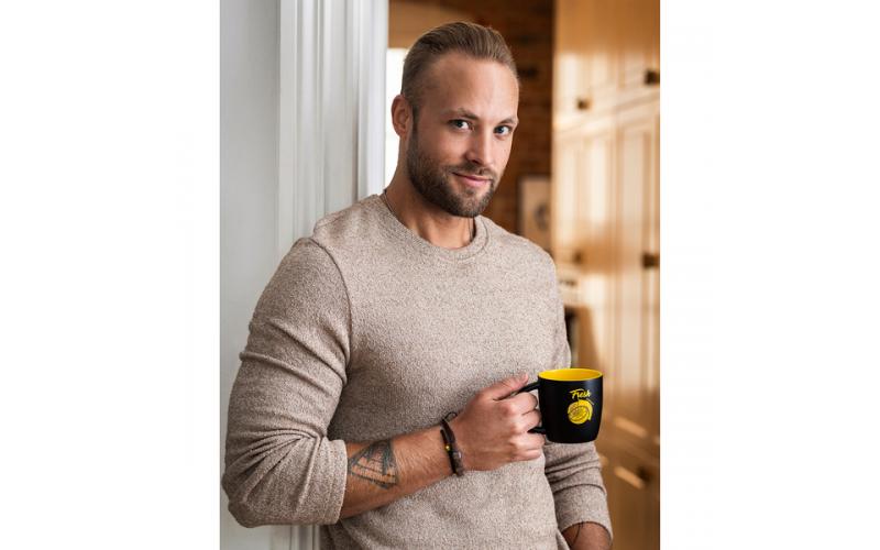 Kubek ceramiczny Esla 345 ml, żółty