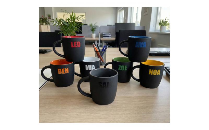 Kubek ceramiczny Esla 345 ml, biały