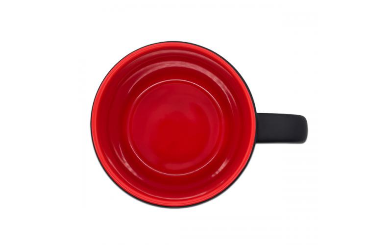 Kubek ceramiczny Esla 345 ml, czerwony