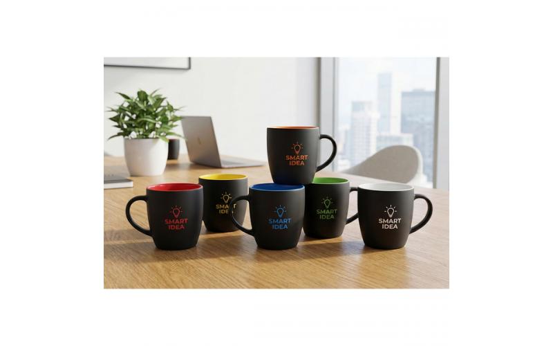 Kubek ceramiczny Esla 345 ml, czerwony