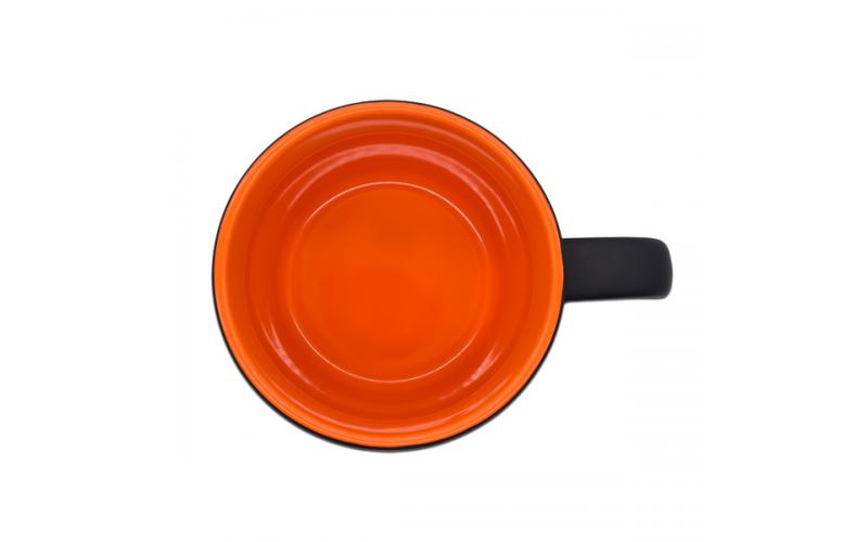 Kubek ceramiczny Esla 345 ml, pomarańczowy