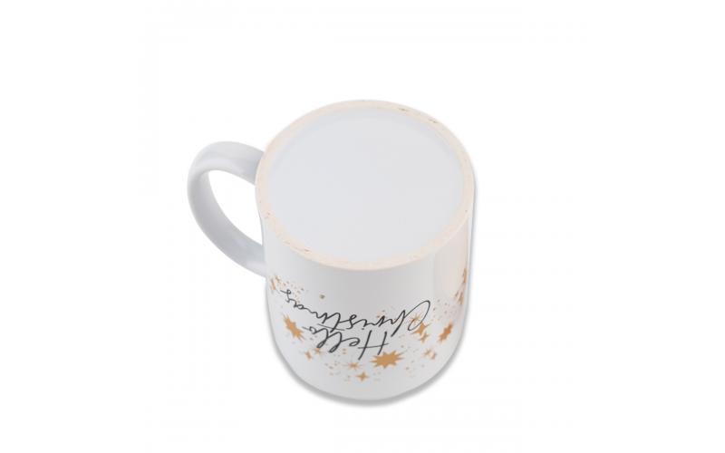 Kubek ceramiczny "Hello Christmas", biały