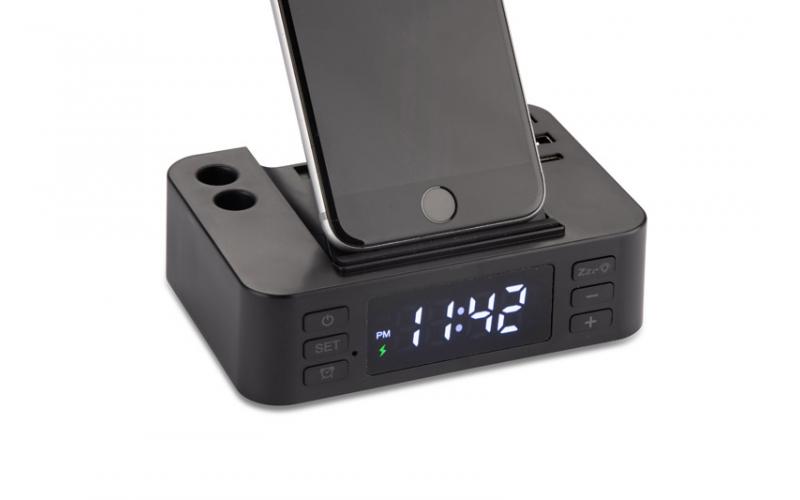 Budzik z ładowarką indukcyjną CLOCKI