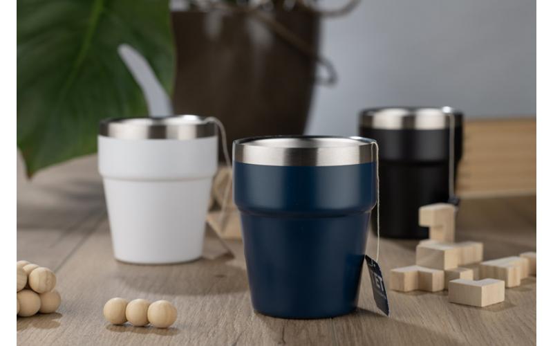 Kubek z recyklingowanej stali nierdzewnej MAKEL 300 ml