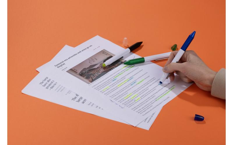 Długopis z zakreślaczem FLUO