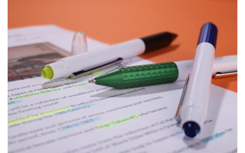 Długopis z zakreślaczem FLUO