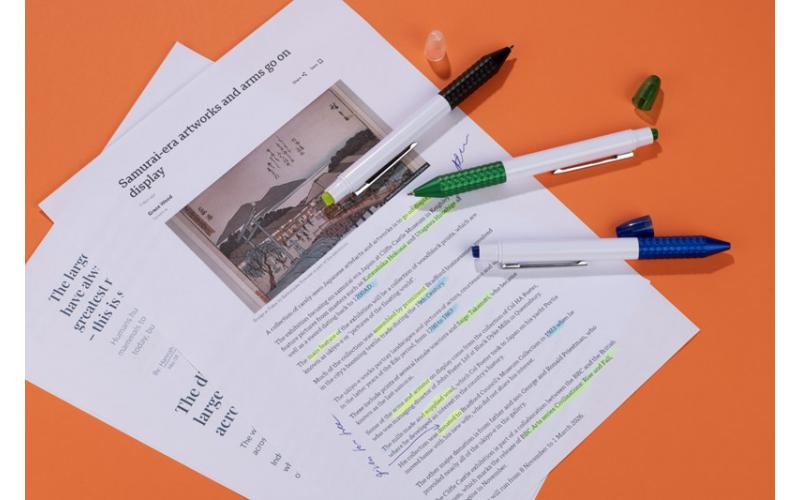 Długopis z zakreślaczem FLUO