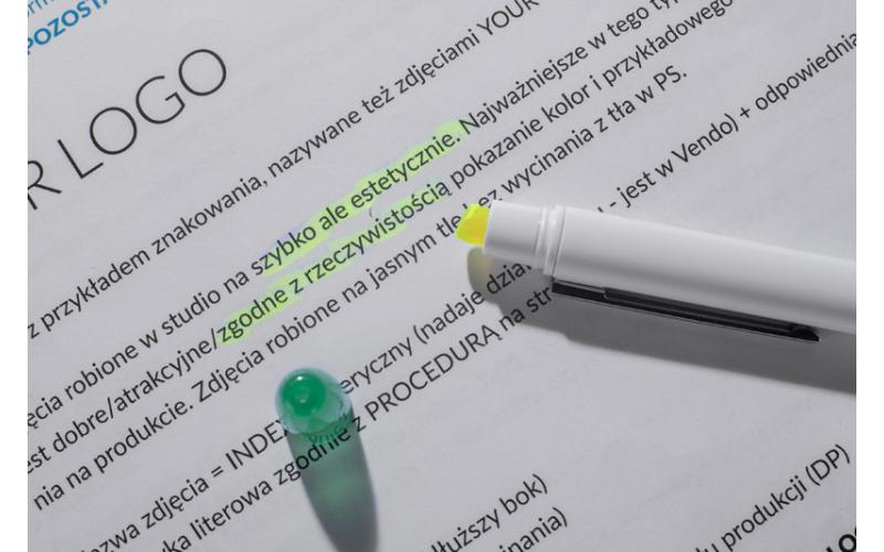 Długopis z zakreślaczem FLUO