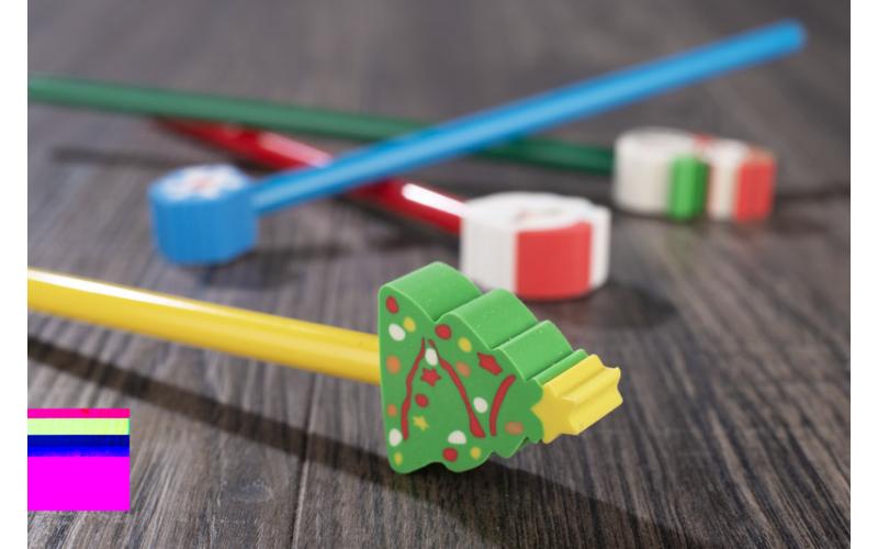 OŁÓWEK z gumką CHRISTMAS - Choinka