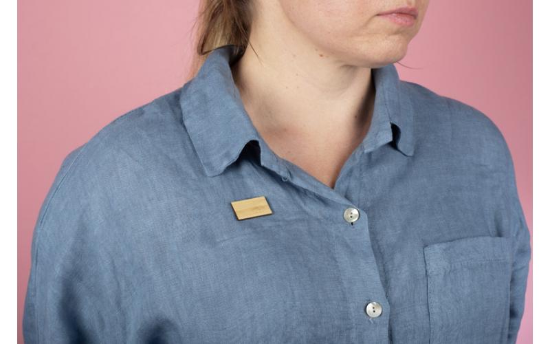 Przypinka bambusowa PINBOO