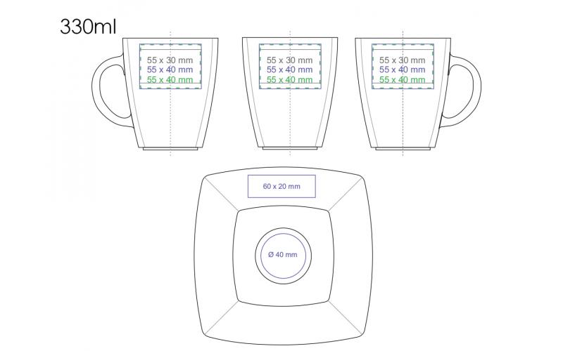 Manhattan Lunch Set 330ml biały/biały