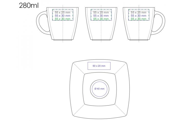 Manhattan Lunch Set 280ml biały/biały