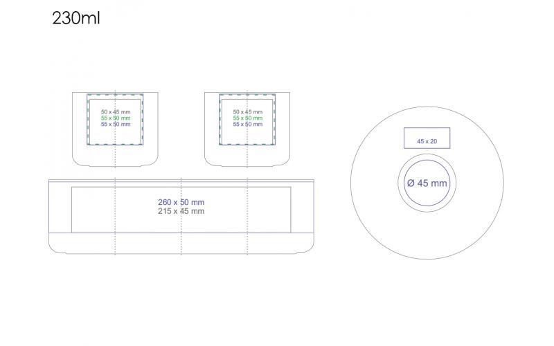 Osaka Set 230ml biały/biały