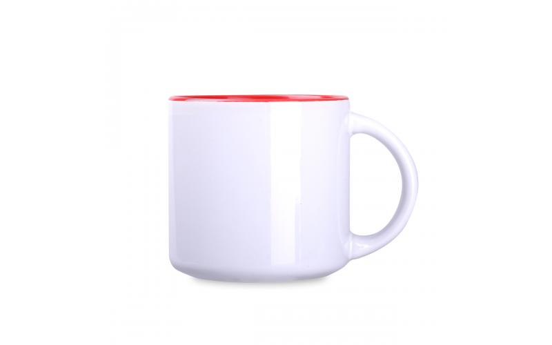 Modern Art Solid 390ml biały/czerwony