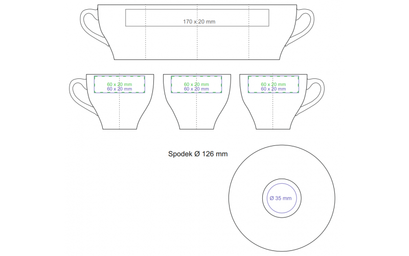 Verona Bianco Set 130ml biały
