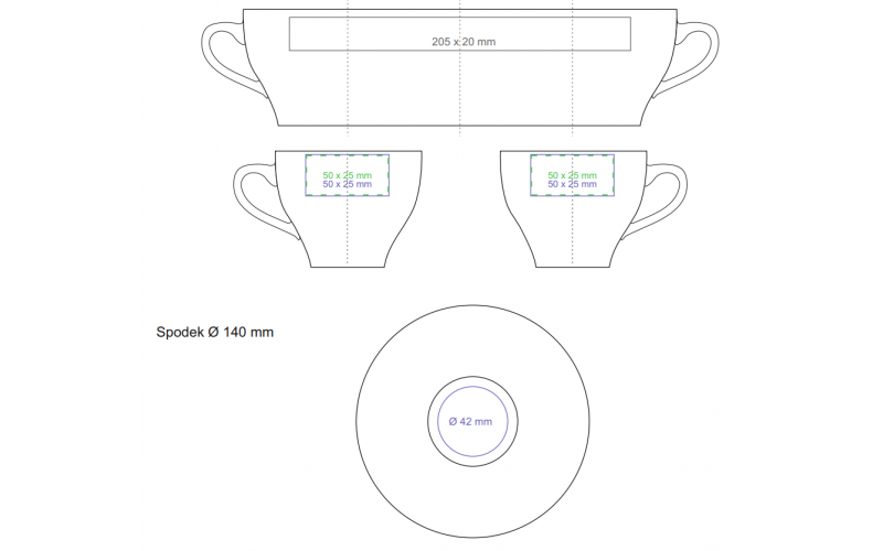 Verona Bianco Set 220ml biały