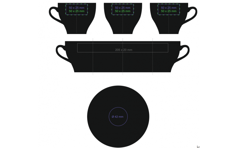 Verona Nero  Set 130ml czarny/biały