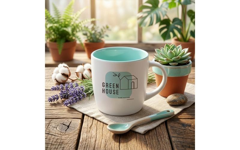 Handy Pure 320ml biały/mint