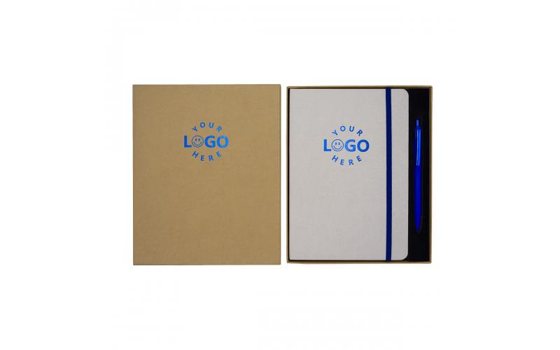 Zestaw notes z długopisem Aurores, niebieski
