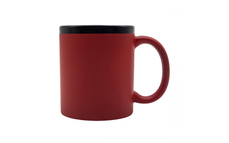 Kubek ceramiczny Velluto 350 ml, czerwony