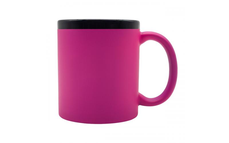 Kubek ceramiczny Velluto 350 ml, magenta