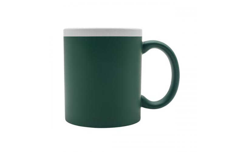 Kubek ceramiczny Velutti 350 ml, zielony