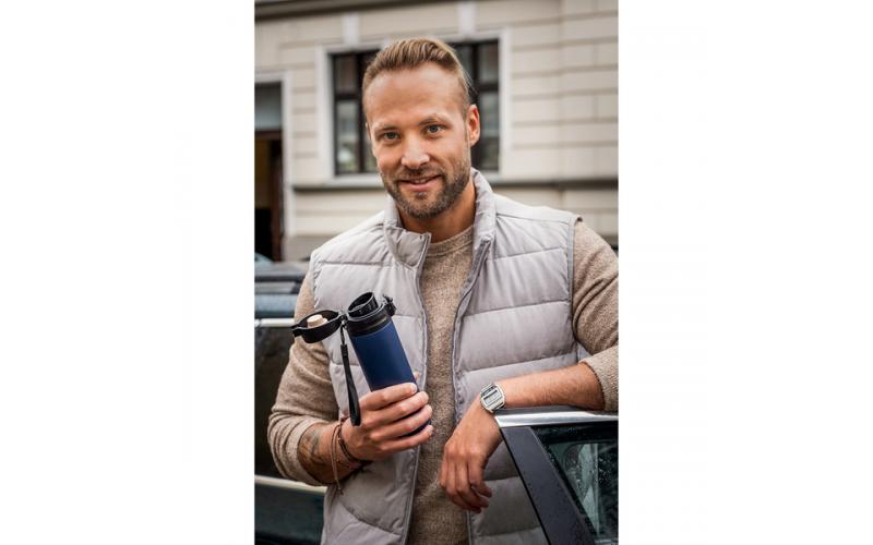 Kubek termiczny Olten 400 ml, granatowy