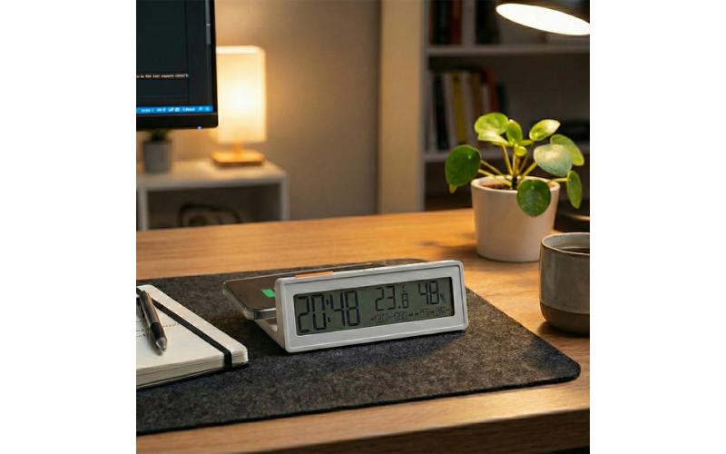 Ładowarka ze stacją pogodową Interio, biały