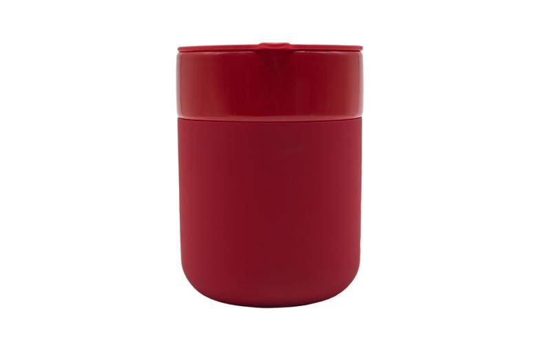 Kubek ceramiczny Caldo 370 ml, czerwony