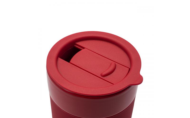 Kubek ceramiczny Caldo 370 ml, czerwony