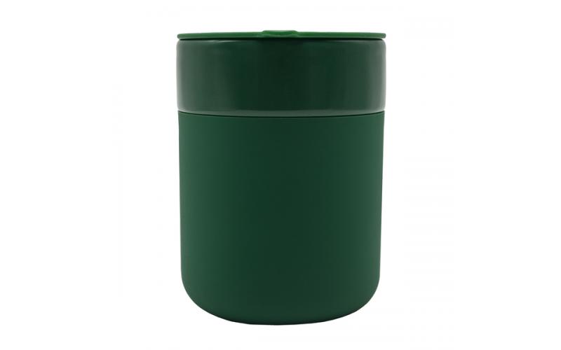 Kubek ceramiczny Caldo 370 ml, ciemny zielony