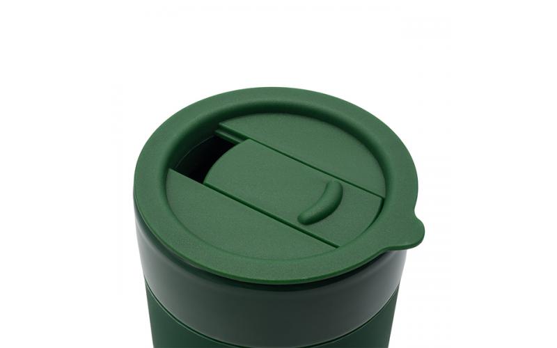 Kubek ceramiczny Caldo 370 ml, ciemny zielony