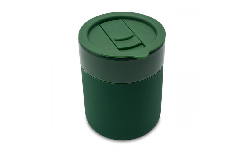 Kubek ceramiczny Caldo 370 ml, ciemny zielony