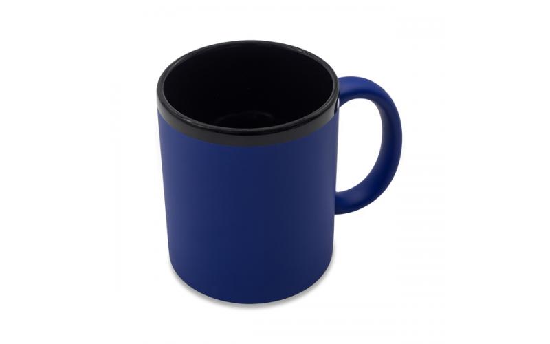 Kubek ceramiczny Velluto 350 ml, niebieski