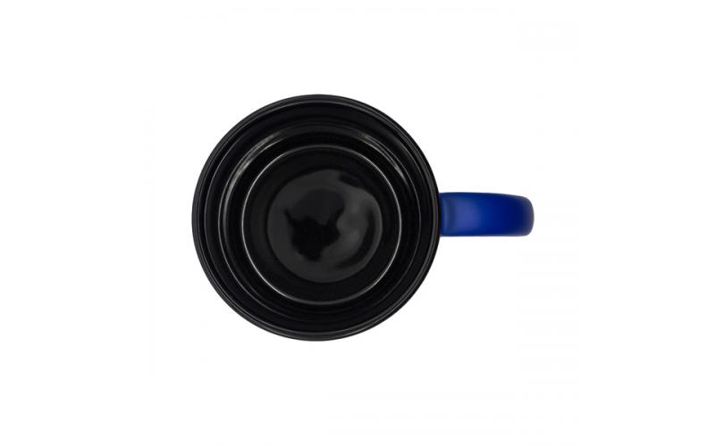 Kubek ceramiczny Velluto 350 ml, niebieski