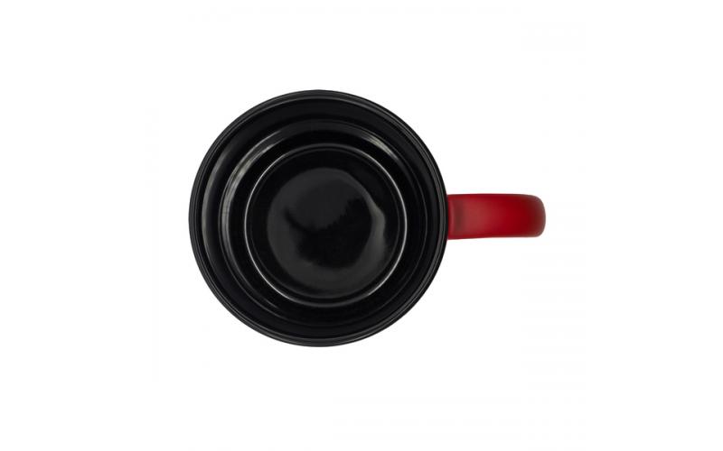 Kubek ceramiczny Velluto 350 ml, czerwony