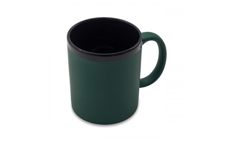 Kubek ceramiczny Velluto 350 ml, ciemny zielony