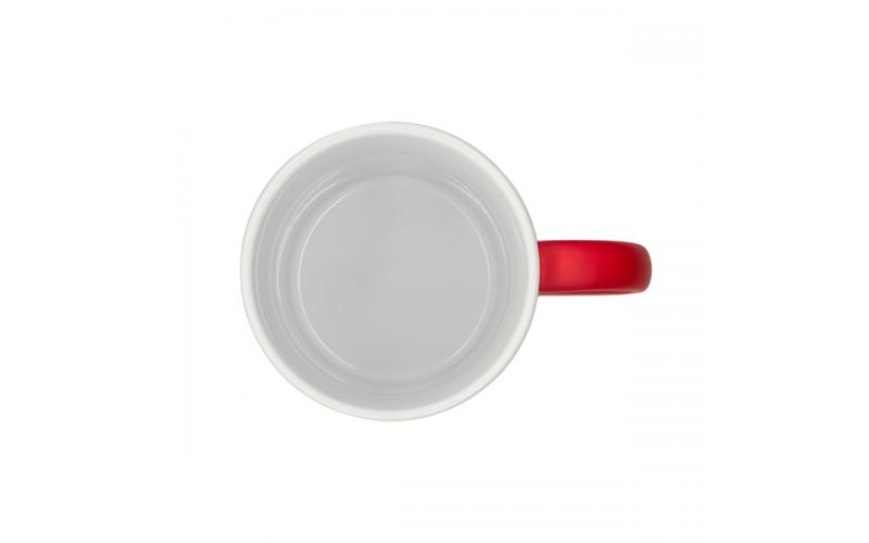 Kubek ceramiczny Velutti 350 ml, czerwony