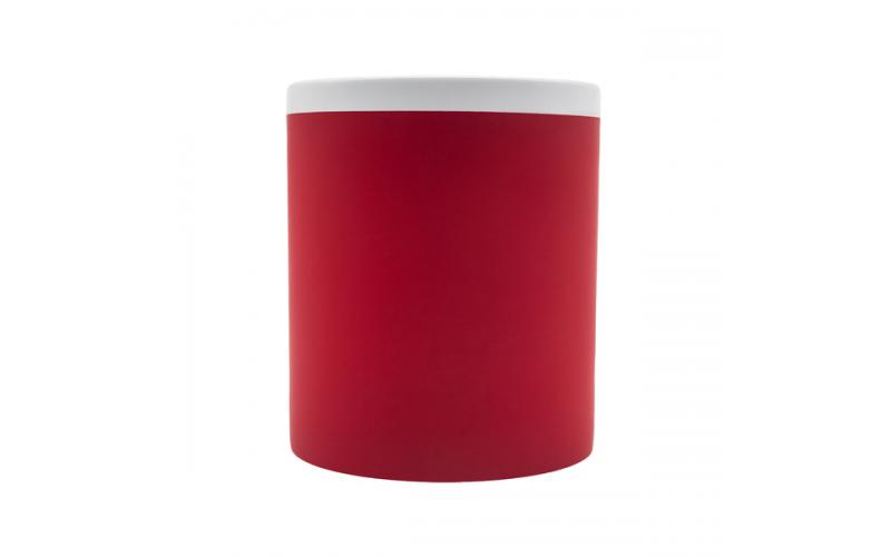 Kubek ceramiczny Velutti 350 ml, czerwony