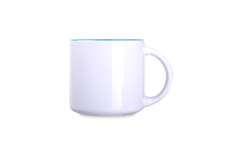 Modern Art Solid 390ml biały/jasnoniebieski